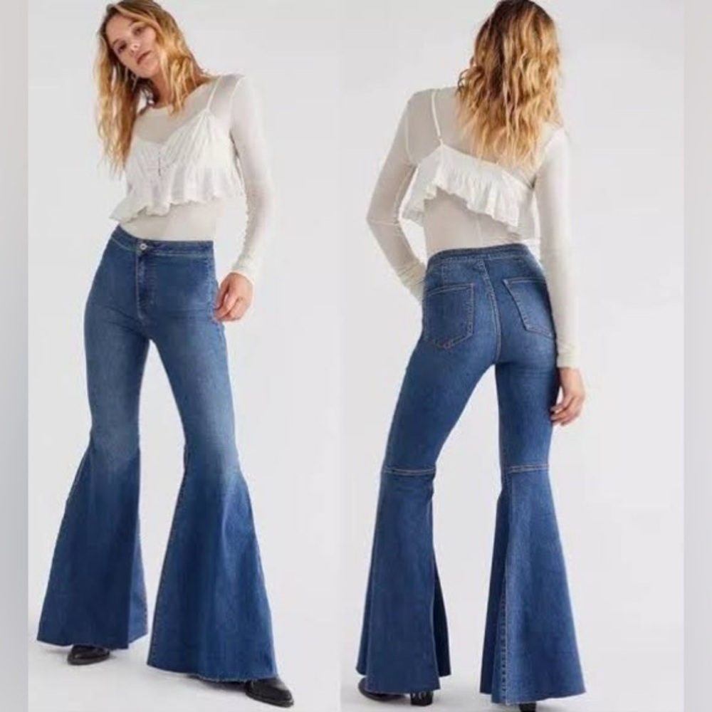 Free People We the Free Just Float On Flare Jeans